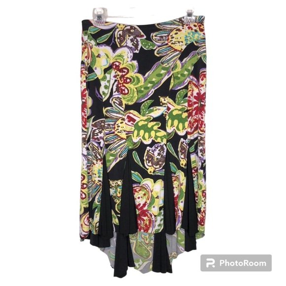 Bisou Bisou Dresses & Skirts - Bisou Bisou Floral Flare Skirt Size S